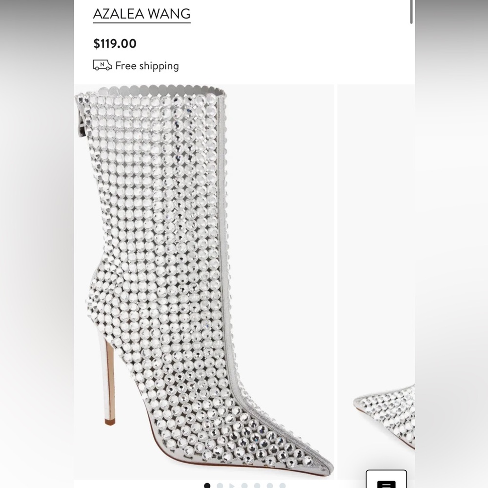 Azalea Wang Silver Crystals Booties